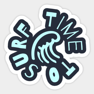 time to surf Sticker